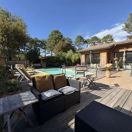 Paisible Avec Piscine Chauffée Et Climatisation à Lège-cap-ferret - Fr-1-736-65 * Lège-Cap-Ferret